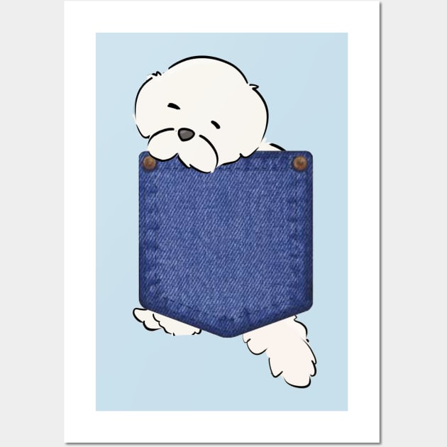 Dog in Pocket Wall Art by Cheeky BB